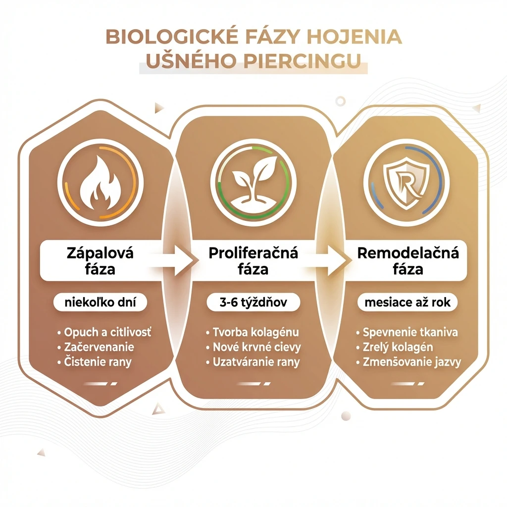 Hojenie ušných dierok – fáza proliferácie
